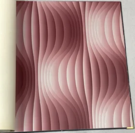 Decowall Crown 4416-02 Duvar Kağıdı Kırmızı Dalgalı 3d