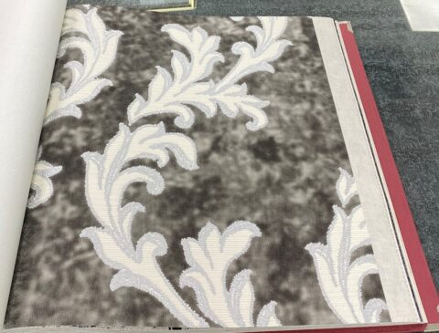 Som Livia 65329-4 Duvar Kağıdı Koyu Kahve Damask Desen