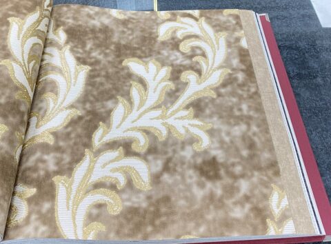 Som Livia 65329-5 Duvar Kağıdı Kahverengi Damask Desen