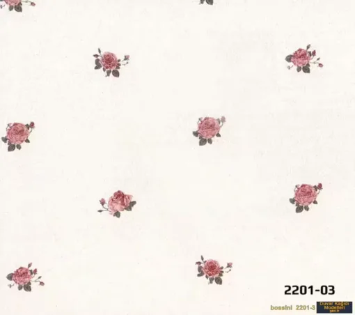 Decowall Bossini 2201-03 Duvar Kağıdı Beyaz Çiçek Desenli - Görsel 2