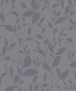 Ankawall Four Seasons 437044 Koyu Gri Yaprak Duvar Kağıdı