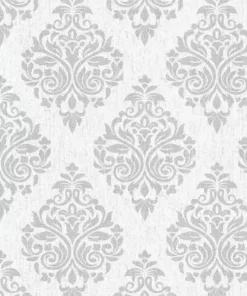 Ankawall Four Seasons 437051 Gri Damask Duvar Kağıdı