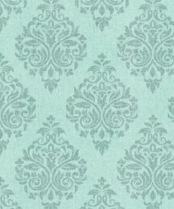 Ankawall Four Seasons 437052 Yeşil Damask Duvar Kağıdı