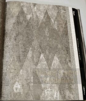 Vertu Bergama 902-1 Duvar Kağıdı Kahverengi Simli Geometrik