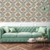 Duka Secret Palace DK.21161-2 Duvar Kağıdı Turkuaz Damask Desen