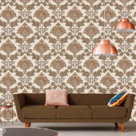 Duka Secret Palace DK.21161-3 Duvar Kağıdı Gold Damask Desen