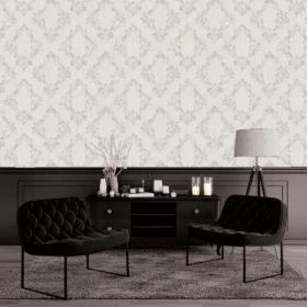 Duka Secret Palace DK.21351-1 Duvar Kağıdı Bej Damask Desen
