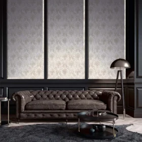 Duka Secret Palace DK.21761-1 Duvar Kağıdı Kırık Beyaz Damask Desen