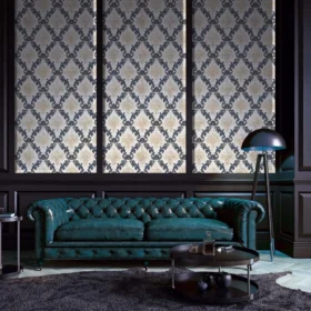 Duka Secret Palace DK.21761-3 Duvar Kağıdı Mavi Damask Desen