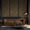 Duka Secret Palace DK.21761-4 Duvar Kağıdı Antrasit Damask Desen