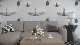 Ankawall Berceste 50111 Gri Pop Art Duvar Kağıdı