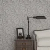 Ankawall Berceste 51841 Gri Yaprak Duvar Kağıdı Çizgili