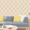 Ankawall Four Seasons 437050 Krem Damask Duvar Kağıdı