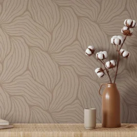 Som Linas 44340-3 Duvar Kağıdı Açık Kahve Geometrik Desenli