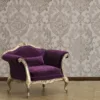 Som Livia 65320-4 Duvar Kağıdı Krem Damask Desen Kahverengi