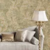 Som Livia 65329-2 Duvar Kağıdı Kahverengi Damask Desen Gold