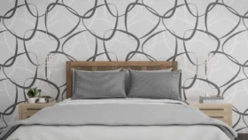 Ankawall Luna 582421 Koyu Gri Geometrik Desenli Duvar Kağıdı