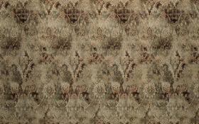 Som Mira 43412-1 Duvar Kağıdı Kahverengi Damask Desen Eskitme