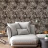 Som Mira 43412-2 Duvar Kağıdı Siyah Damask Desen Eskitme