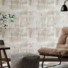 Som Mira 43432-3 Duvar Kağıdı Krem Çiçek Desenli