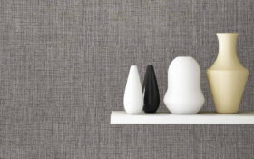 Som Mira 43438-6 Duvar Kağıdı Koyu Gri Hasır Desenli Çizgili