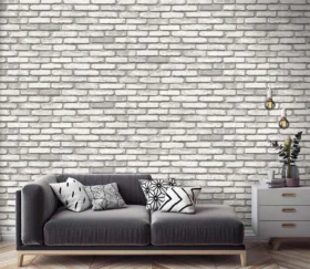 Duka Natura DK.22100-2 Duvar Kağıdı Açık Gri Taş Desenli