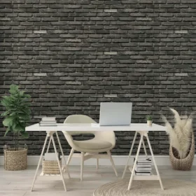 Duka Natura DK.22100-4 Duvar Kağıdı Siyah Taş Desenli