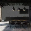 Duka Natura DK.22110-3 Duvar Kağıdı Koyu Gri Kendinden Desenli