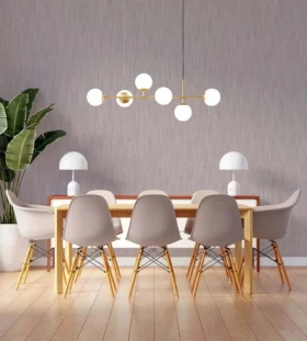 Duka Natura DK.22430-5 Duvar Kağıdı Pembe Simli Kendinden Desenli