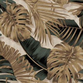 Alternative view of Duka Natura DK.22860-3 Duvar Kağıdı Koyu Yeşil Yaprak Desenli Gold