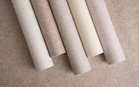 Som Linas 44291-2 Duvar Kağıdı Açık Kahve Simli Kendinden Desenli