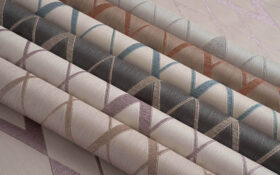 Som Linas 44880-1 Duvar Kağıdı Açık Gri Geometrik Desenli