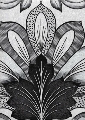 Genesis 710-6 Siyah damask desen duvar kağıdı