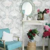 Ravena Contempo 572211-2 Duvar Kağıdı Açık Mavi Damask Desen Gold