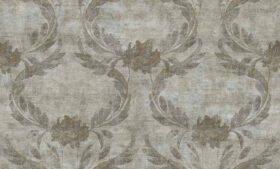 Ravena Contempo 572211-4 Duvar Kağıdı Gri Damask Desen Açık Kahve