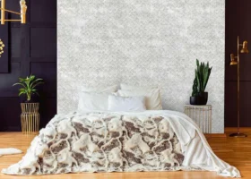 Ravena Contempo 572212-1 Duvar Kağıdı Kahverengi Eskitme Desenli Beyaz