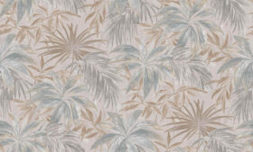 Ravena Contempo 572461-5 Duvar Kağıdı Gri Yaprak Desenli Kahverengi