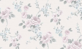 Ravena Contempo 572951-1 Duvar Kağıdı Açık Pembe Çiçek Desenli Beyaz