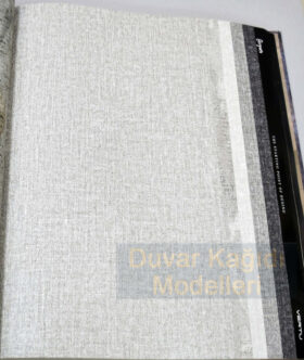 Vertu Bergama 901-5 Duvar Kağıdı Gri Simli Kendinden Desenli