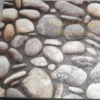 AdaWall Anka 1602-3 Duvar Kağıdı Koyu Kahve Simli Taş 3d