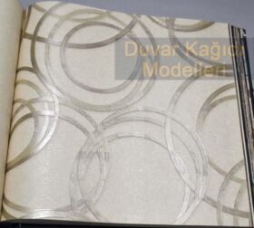 AdaWall Anka 1614-2 Duvar Kağıdı Krem Geometrik Halka