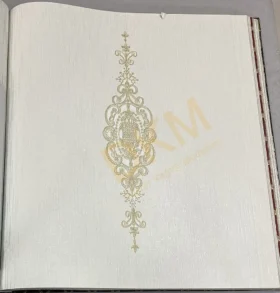 Decowall Armani 3001-03 Duvar Kağıdı Gri Simli Damask Hardal