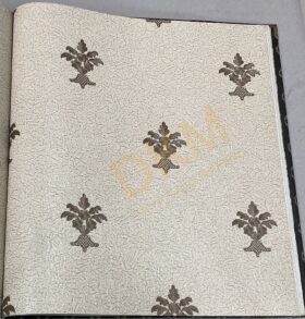 Decowall Armani 3003-03 Duvar Kağıdı Koyu Bej Simli Damask