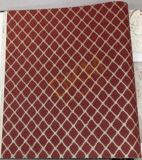 Decowall Armani 3009-01 Duvar Kağıdı Bordo Simli Geometrik