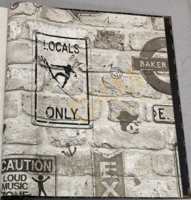 Decowall Armani 3015-02 Duvar Kağıdı Kahverengi Pop Art Taş