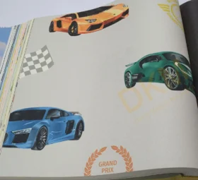 AdaWall Ada Kids 8909-2 Duvar Kağıdı Gri Arabalı