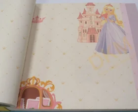 AdaWall Ada Kids 8910-1 Duvar Kağıdı Bej Simli Prenses