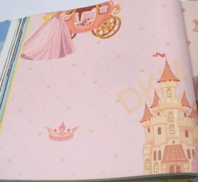 AdaWall Ada Kids 8910-2 Duvar Kağıdı Pembe Simli Prenses
