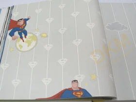 AdaWall Ada Kids 8915-1 Duvar Kağıdı Gri Süperman