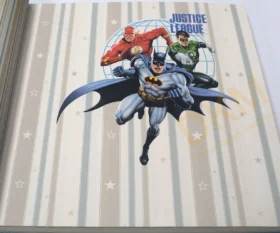 AdaWall Ada Kids 8927-1 Duvar Kağıdı Beyaz Süperman Batman Flash